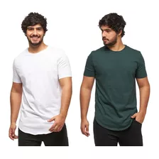 Kit 2 Camiseta Camisa Blusa Oversized Longline Swag