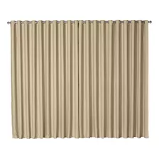 Cortina Blecaute Tecido Luxuoso 2,70 X 2,50 Rápido Cor Palha