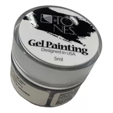 Gel Painting Tones 5ml Alta Pigmentação Cor Preta Ou Branca 