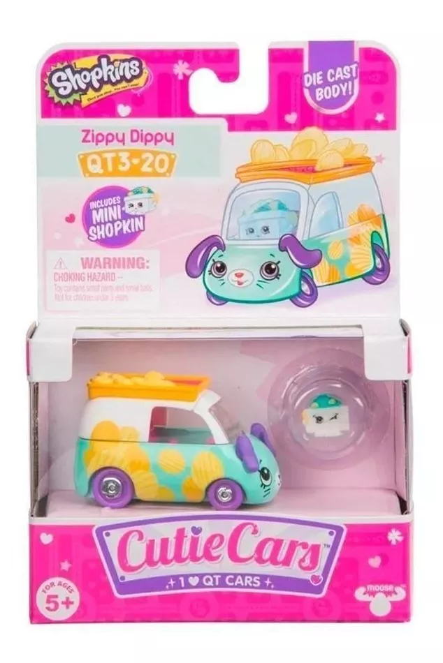 Mini Figura E Veículo Shopkins Cutie Cars Chips Zuum Qt3-20