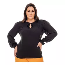 Blusa Camisa Camisete Social Plus Size Manga Longa G3