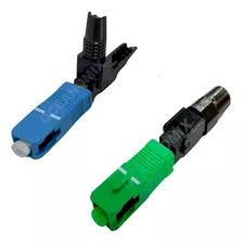 100 Pçs Conector Fast Ftth Sc Upc Azul + 100 Fast Apc Verde