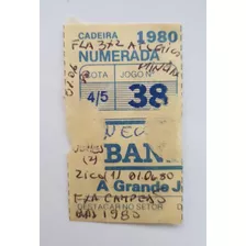 Ingresso Futebol Final Brasileiro 1980 Flamengo Campeão 2