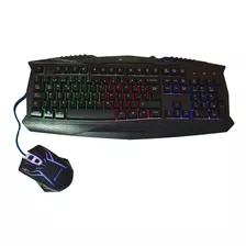 Mouse Y Teclado Gamer Pc Naceb Na 617 Rgb Usb Negro Gaming