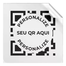 1000 Etiqueta Adesivo Vinil Personalizado 5x5 Cm Qr Code