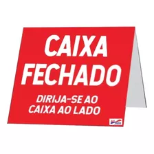 4 Placa Caixa Fechado Display 20x20cm Frente Verso Bal 2mm