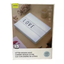 Tablero Para Letreros Con Luz Led 60 Letras Tamaño A4 Miniso