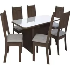 Reuniões Memoráveis: Mesa De Jantar New Charm Com 6 Cadeiras