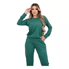 Conjunto Agasalho Manga Longa Pedraria Calça Jogger