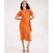 Vestido Mujer Patprimo M/c Naranja Viscosa 30170913-3888