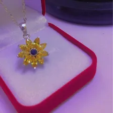 Oferta Cadena Y Dije De Girasol En Plata 9.25