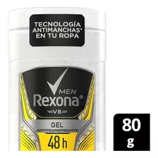 Desodorante Antitranspirante Rexona Men Gel V8 -80 Gr