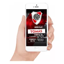 River Plate Tarjeta Futbol Invitación Whatssap Cumpleaño