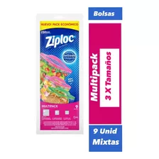 Ziploc Bolsas Herméticas Multipack 9 Unidades 3 Tamaños