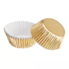 Capacillos Metalizados Dorados N°5 Para Cupcakes 100 Pzas