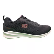 Team Gear Zapatillas Running Hombre Aruba Gris Osc-rojo Ras