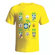 Camiseta Brasil + Futebol Penta Campeão Mundial