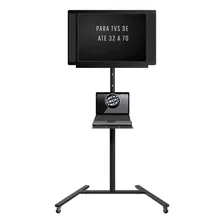 Pedestal Tv Móvel 32 A 56 Com Rodízio, Carrinho Tv Smart Led