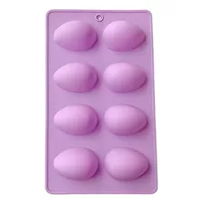 Molde Silicona Plancha 4 Huevos Pascua Medianos 8 Cavidades