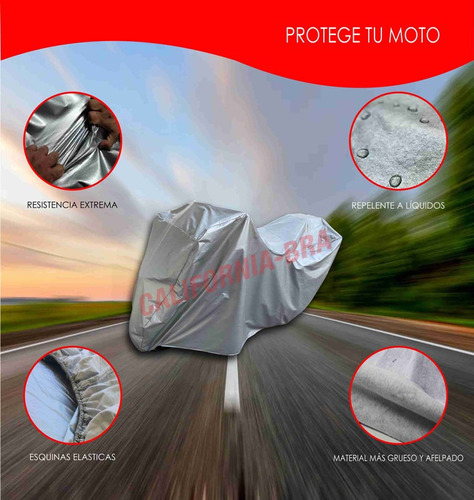 Funda Cubierta Lona Moto Cubre Honda Cbf160 Invicta Foto 4