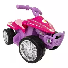 Cuatrimoto Eléctrica Montable Rosa Con Morado 6v Evo