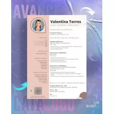 Modelo De Currículo Personalizado Avance - Design Valentina