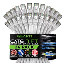 Gearit Cable Ethernet Cat 6 De 7 Pies (paquete De 24) - Cabl