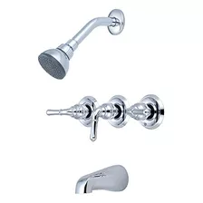 Faucets P-3230-bn Three Handle Tub/shower Set, Tarnish ...