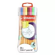 Caneta Stabilo Point 88 Fine 0.4mm 30 Unidades Neon