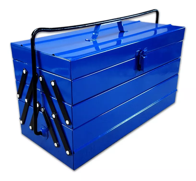 Caja De Herramientas Efm Metalúrgica N°8 De Metal 204mm X 450mm X 243mm Azul