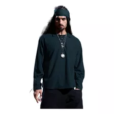 Disfraz De Halloween Para Hombre, Camisa De Pirata Medieval