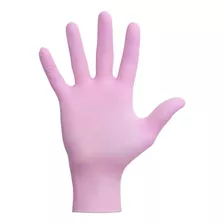 Guantes De Nitrilo Rosado X100 Excelente Calidad Odontologia