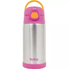 Copo Térmico Com Canudo Rosa Bpa Free Buba