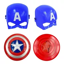Mascara Capitão America Com Escudo Vingadores
