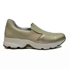 Zapatillas Urbanas Mujer Cuero Elástico Base Goma Art 705