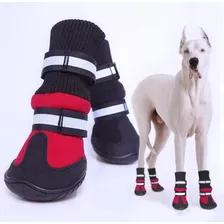 Zapatos Altos Para Perro Impermeables Antideslizantes S Rojo