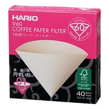 Filtro Natural Hario 01 Para Coador De Café V60 01 - 40un