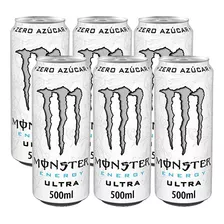 Monster Ultra Zero Azúcar Energizante 473ml Pack X6 Unidades