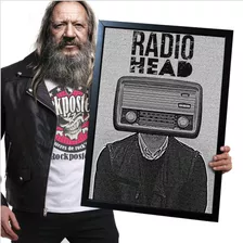 Poster Quadro Com Moldura Radiohead 04 A2 60x42cm