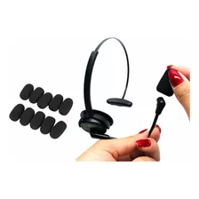 Kit Com 10 - Espuma Bocal 3cm P/ Microfone Headset