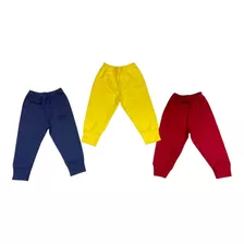  3 Pantalones Colores Fuertes Para Niños Talla 4-6 Años