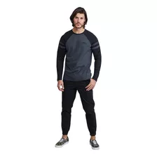 Playera Gris/negro Manga Ranglan Para Hombre Next & Co Gu25