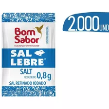 Sal Em Sache Refinado Lebre Bom Sabor 0,8g - 2000 Sachês
