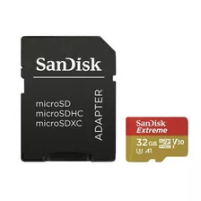 Cartão Sandisk Microsd 32gb Extreme Classe 10 Vel 100mb/s