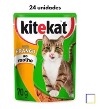 Sache Kitekat Gatos Frango Caixa Lacrada Com 24 Unidades