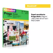 60 Hojas Papel Recubierto Arte Praga Mate Kronaline Art573 Color Blanco