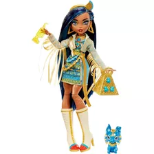 Monster High Muñeca Cleo De Nile Con Accesorios Y Mascota