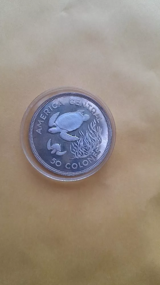 Moneda Costa Rica Tortuga Proof 1974, En Buen Estado.