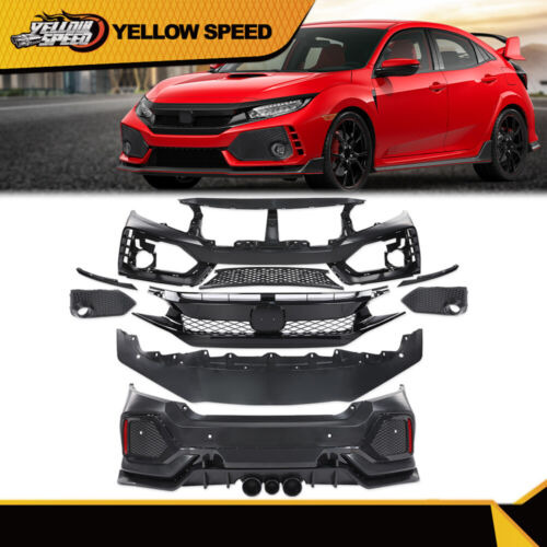 Fit For 2016-2021 Honda Civic Sedan Ctr Bumper + Lip +gr Ccb Foto 10