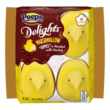 Peeps Marshmallow Delights Dipped Con Chocolate 4 Piezas